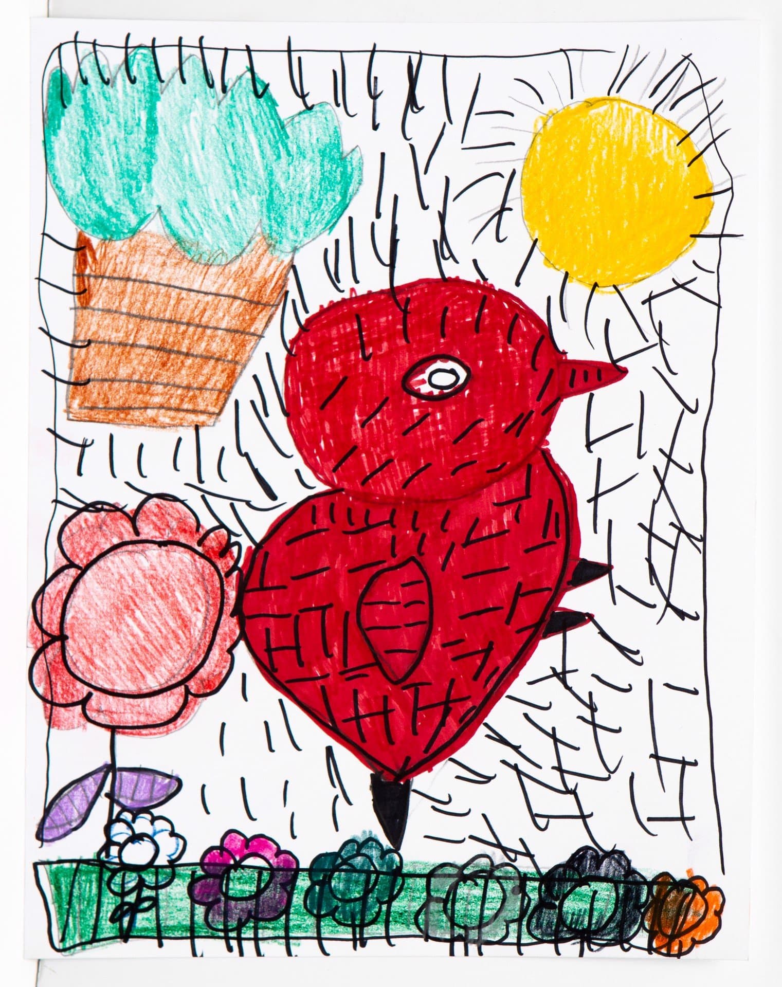 AV 36. Pen and colored pencil on paper